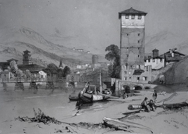 Torre Vanga sul fiume Adige - Trento